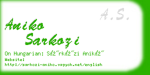 aniko sarkozi business card